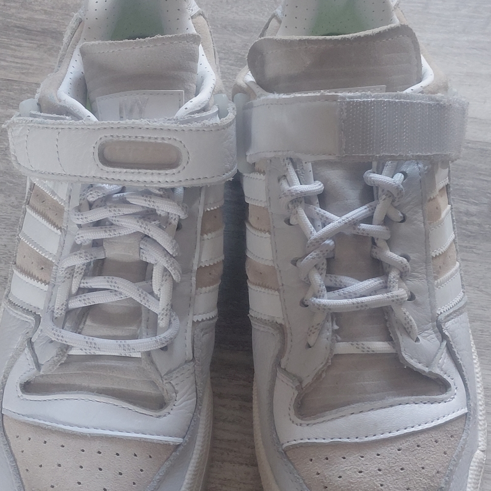 adidas White and Tan Athletic Shoes
